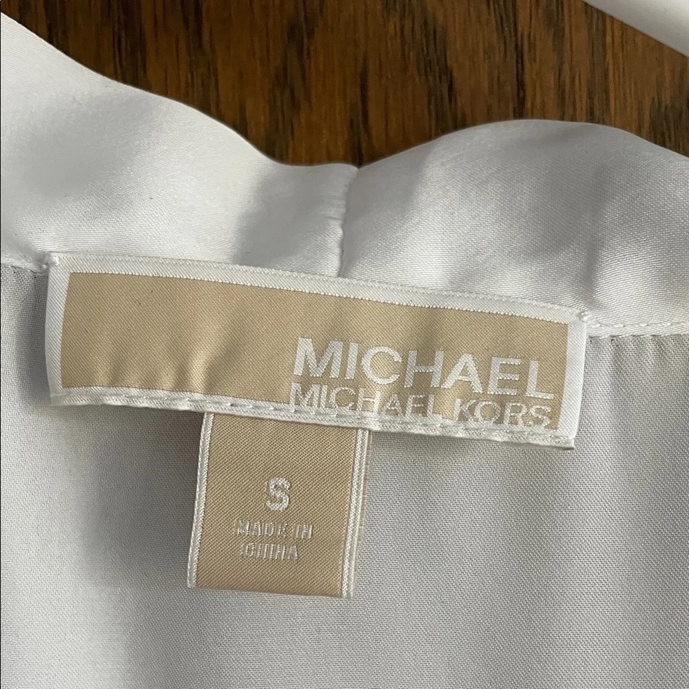 Michael Kors White Silk Sleeveless‎ Blouse